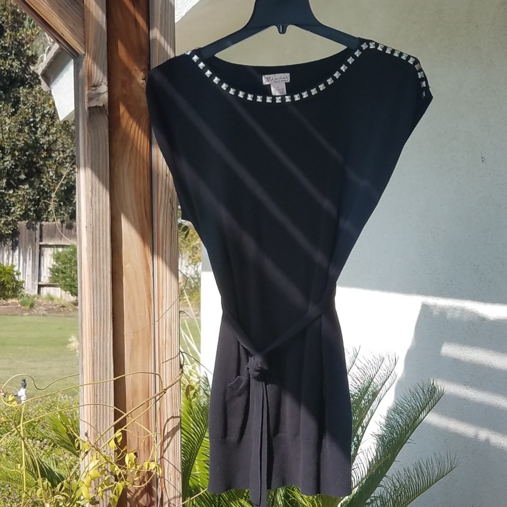 Glimmer by JJ basics Black Studded Tunic - Picture 2 of 2